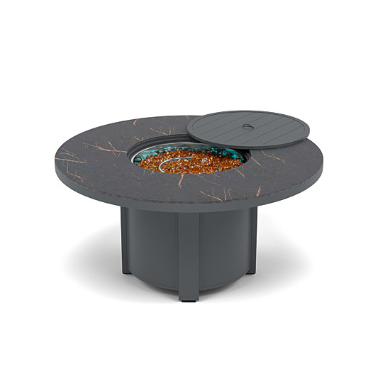 54" Round Chat Fire Pit Table - Multiple Colors and Top Patterns